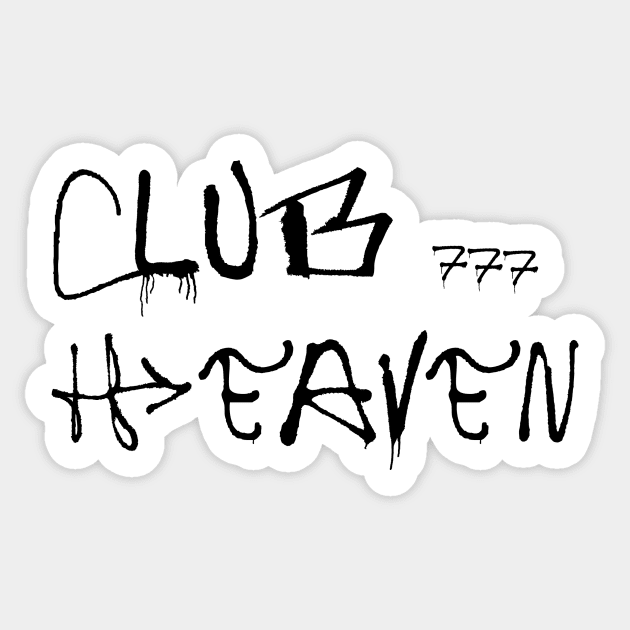 club heaven graffiti design - nessa barrett Sticker by Erin Smart